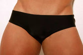 Black swim brief for men
